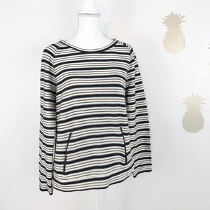 LOU & GREY LOFT Stripped Sweatshirt sz L Cotton